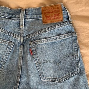 Levi's High Rise Mid Thigh Jean Shorts